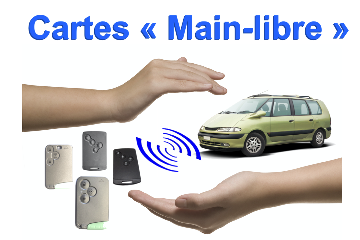 Carte clé électronique vierge compatible Renault Megane 2 Scénic 2 Clio 3 /  Main Libre